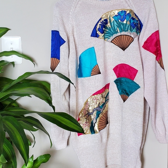 Vintage Bonnie Boerer & Company Fan sweater - Picture 3 of 9